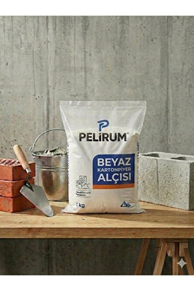 Pelirum Beyaz Kartonpiyer Alçısı 1 Kg - Dekoratif Kalıp Döküm, Süsleme ve Tam...