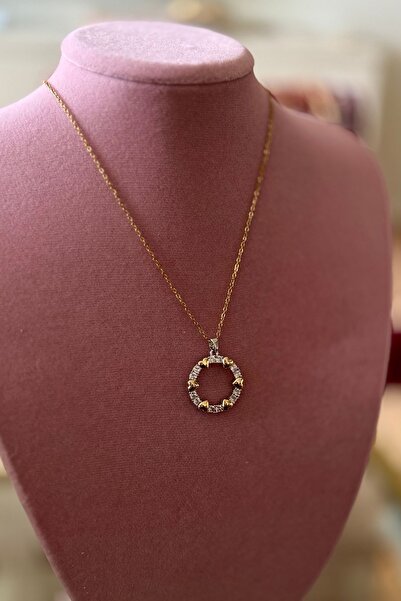 Trendy Butik Steel Two Color Circle Necklace