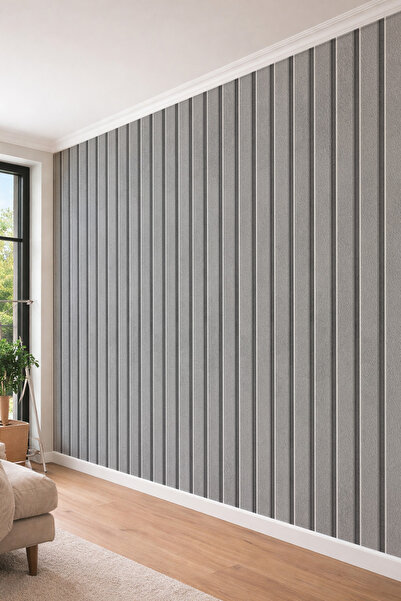 dreamwall 3D Görünümlü Dikey Panel ve Duvar Çıtası Temalı Tek Parça Tekstil D...