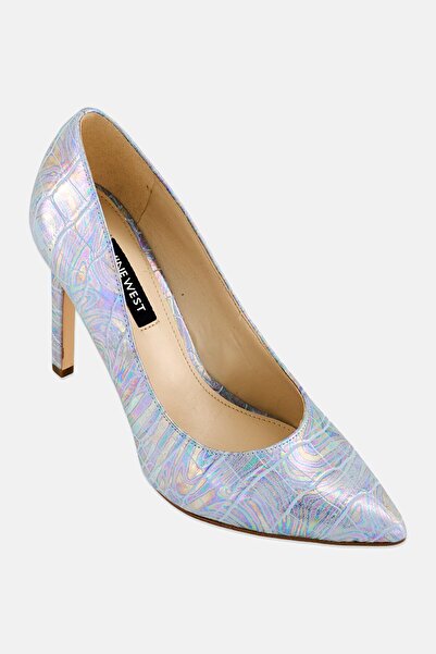 Nine West Women Medium Slip On Pumps, Silver