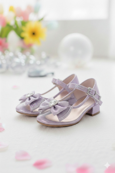 patik ayakkabı kız çocuk şık alçak topuk prenses ayakkabısı