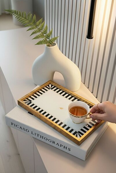 Onedekor Presentation Tray Piano Black Bird