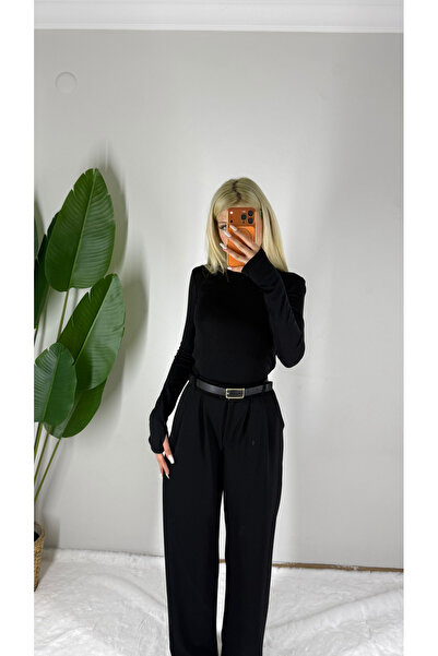 Bella Vita Fashion Parmak Detaylı Crop Bluz