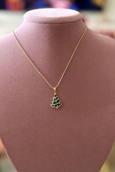 Trendy Butik Steel Pine Tree Model Necklace