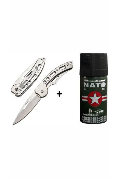 Mien Store Paslanmaz Çelik Cep Çakısı ve 50ml Bib.err Gaz