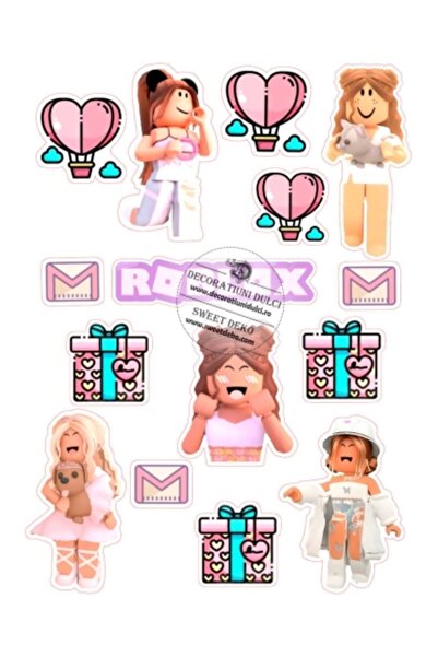 Decoratiuni Dulci Edible image Roblox female characters - Cut out