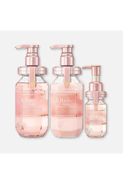 &Honey Melty Moist Repair Shampoo, Treatment & Hair Oil Set 440ML Each + 100ML
