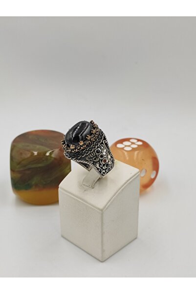 ALTUNTAŞ ONIKS TAŞLI KAPŞON 925 AYAR 24 MM 23,90 GR. ERKEK YÜZÜĞÜ