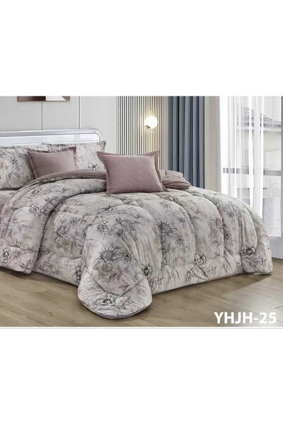 alzawia Single striped comforter and soft 6-piece double patterned duvet cove...