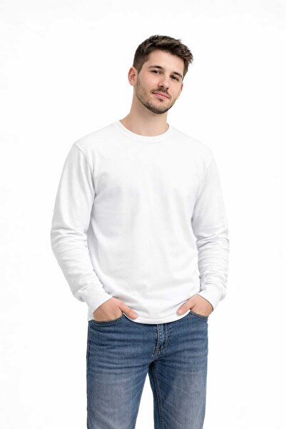 VOSSBOLD Erkek & Unisex Uzun Kollu Basic Tişört – Düz Renk