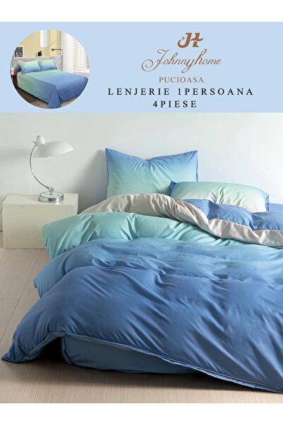 trendyhome Bed Linen 1 Person 4 Pieces, Fine Cotton, Gradient Print