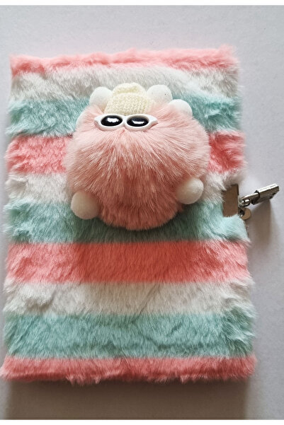 Modellino Lockable Memory Book 3D Figured Plush Daily Memory Notepad 80Y A5 L...