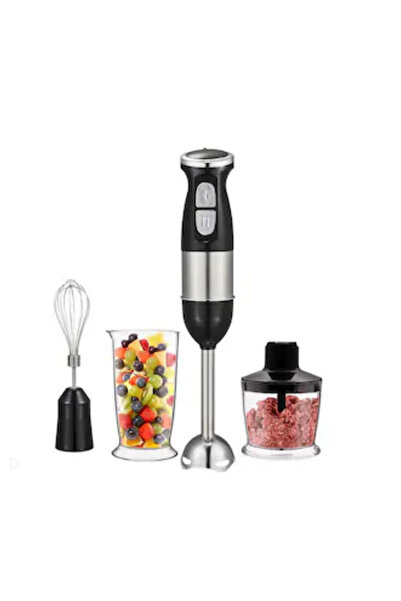 Blender Brand 4 in 1 blender/chopper/whisk set, made of metal and plastic, wi...