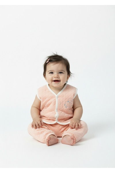 Soar Kids Aksesuar Baby Cotton Embroidered Vest 2-Piece Set