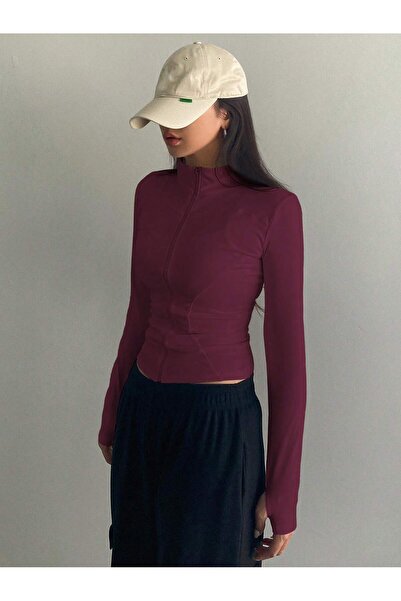 eybetsa Rover Basic Slim Fit Blouse with Zipper and Finger Detail