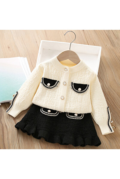 GENERAL Girls' winter set: sweater and elegant skirt - 12 months - 5 years