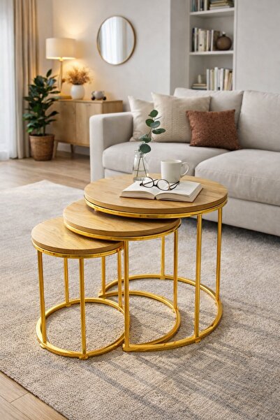 Teknor 3lü C Lüx Zigon Servis Salon Sehpa