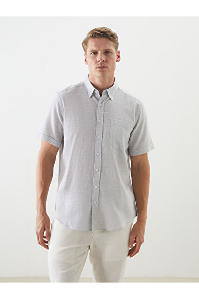 LC Waikiki Regular Fit Short Sleeve Dobby Men's Shirt