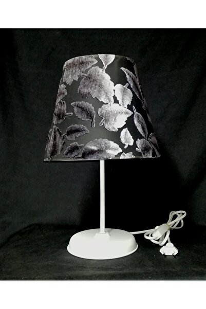 TEKAY AYDINLATMA Black Rose Patterned Bedroom Lampshade