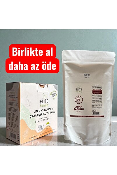 The Elite Home Doğal ve Vegan Sertifikalı Çamaşır Suyu + 500 gr Bitkisel Arap...