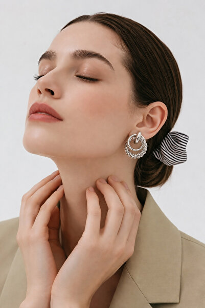 Koton Gümüş Geometrik Küpe