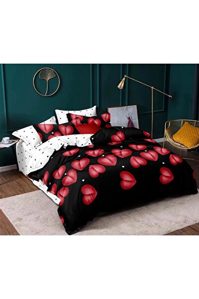 trendyhome Bed Linen 1 Person 4 Pieces, Fine Cotton, Modern Print