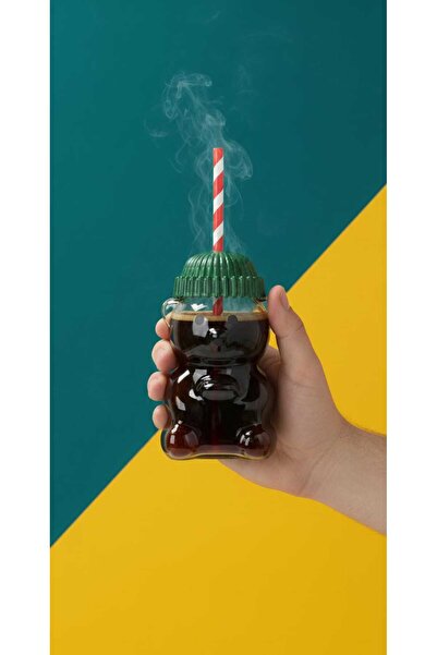 Kupa Ati̇ye Glass with Straw