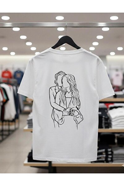 playwear تي شيرت PLAY WEAR للجنسين بقصة فضفاضة 14 FEB مع طباعة مزدوجة على الظ...