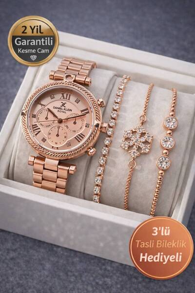 Daniel Klein Marka Rose Gold Renk Orijinal Kadın Kol Saati – Orijinal - Hediy...