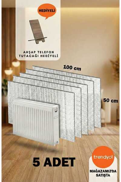 UYDEE 5 Adet Petek Arkası Isı Yalıtım Levhası Radyotör Arkalığı Aliminyum Fol...