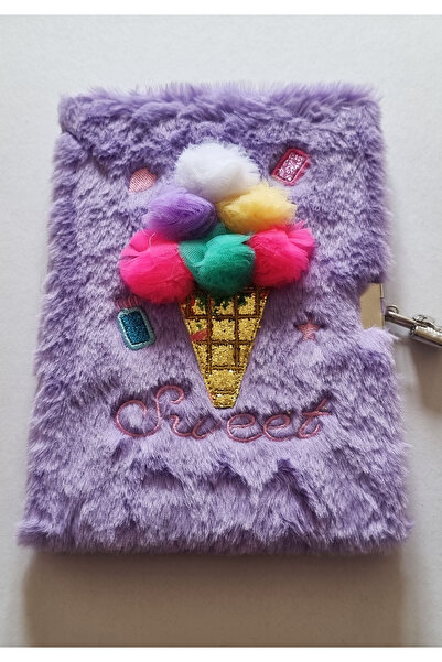 Modellino Caiet de amintiri cu lacăt, cu figuri 3D, caiet de notițe de pluș, ...