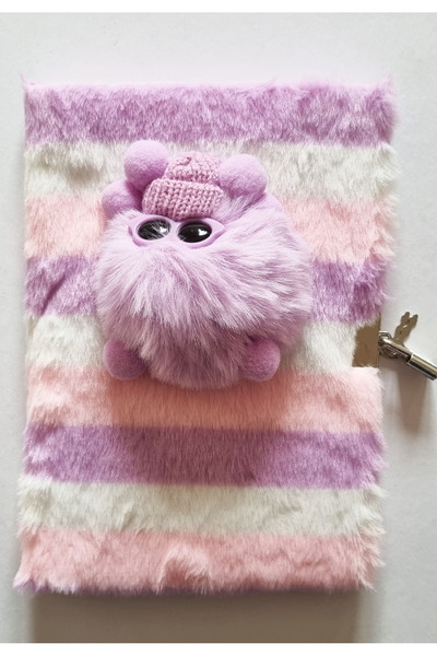 Modellino Caiet de amintiri cu lacăt, cu figuri 3D, caiet de notițe de pluș, ...