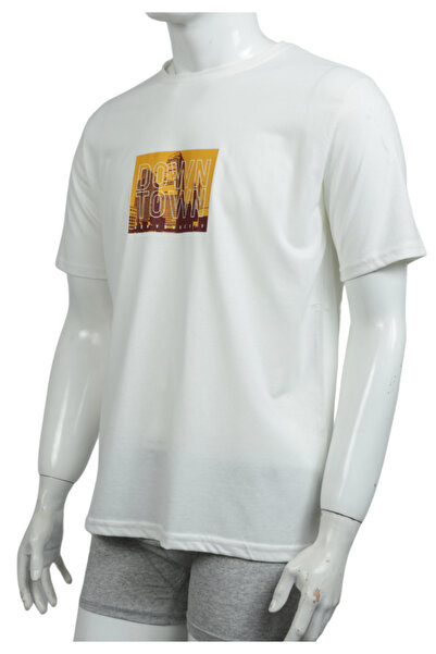 TOSKI Tricou Barbat Down Town Alb