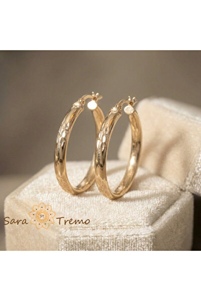 SaraTremo Regal Oval Earrings – 18K Gold Plated Oval Earrings from Brazil, 3....