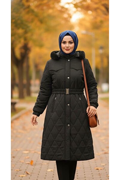 arden butik معطف شتوي نسائي مبطن قابل للنفخ مع غطاء للرأس