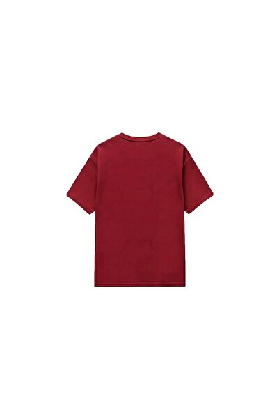 MODARİCH Harry Potter Gryffindor T-Shirt - Kırmızı Baskılı Oversize Bisiklet Yaka Kısa Kol Bol