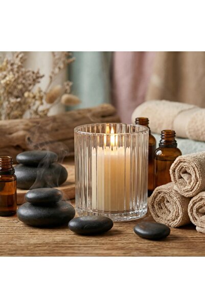 GLASSY Küçük Dev: 10x10 El İşçiliği Optik Silindir Mumluk & Vazo