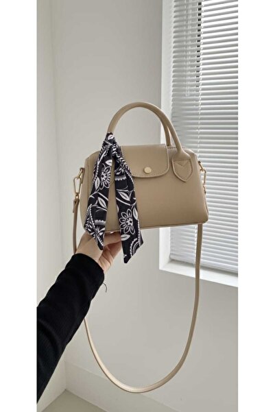 METEBAGS Suni Deri Flar Detaylı EL & Omuz Çantası