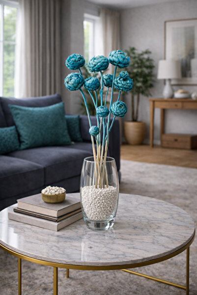 ÇINARASYADAHOME Lacivert Şoklanmış Yabani Enginar 50-60 cm 10-12 Kafa, Uzun Ö...