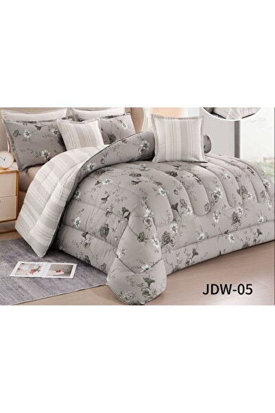 alzawia Single striped comforter and soft 4-piece double patterned duvet cove...