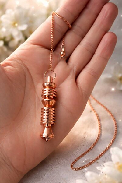 best bioenerji taş terapi Copper Color Large Size Solid Brass Pandul (Pendulum)