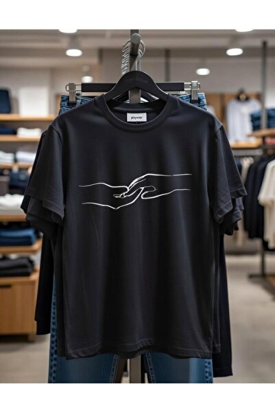 playwear Play Wear Unisex Bol Kalıp 14 Şubat Elele Crew Neck Printed T-Shirt