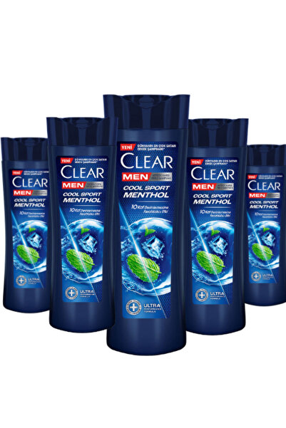 Clear Shampoo Effective Against Dandruff Cool Sport Menthol 350 ml * 5 Pcs