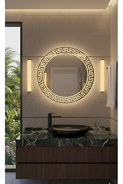 Rose Tasarım LED’Lİ AYNA 90 CM DOKUNMATİK LAZER KUMLAMALI BANYO AYNASI