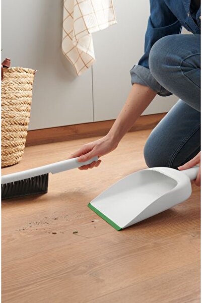 Tchibo Dust Pan And Brush Set, White