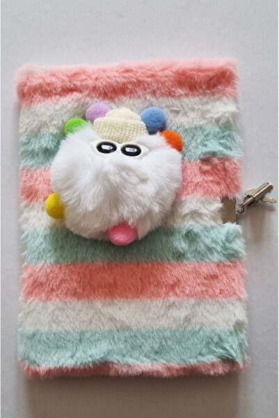 Modellino Lockable Memory Book 3D Figured Plush Daily Memory Notepad 80Y A5 L...