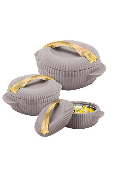 Cady One 3 piece stainless steel food storage container (1000+1500+2500 ml) h...