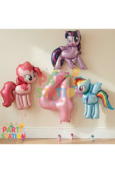 Parti Station My Little Pony Konsept 4 Yaş Balon Seti 4 Parça Doğum Günü Balon