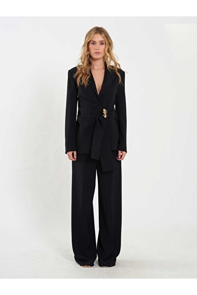 Coral Drapeli Buckle Fit Jacket 131047 Black