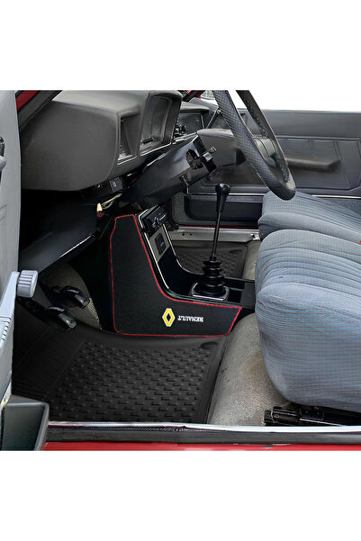 ulustekstil Renault 12 Toros Vites Orta Konsol ‘’LOGOLU’’ Yan Kaplama Siyah K...